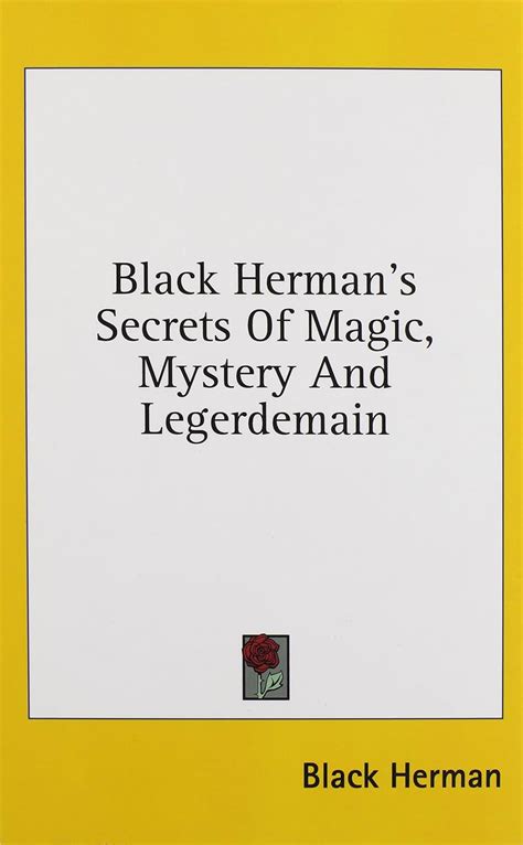 black herman's secrets of magic mystery and legerdemain book buy|black herman mysteries of magic.